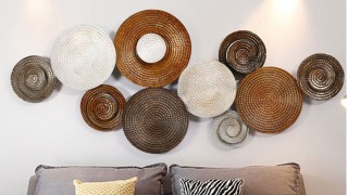 Панно на стену из металла colorful plates 137*58 см. Панно на стену из металла colorful plates 137*58 см.