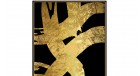 Постер на стену черно-золотая абстракция-2 60*80см.