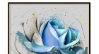 Постер на стену синяя роза 80*80см.