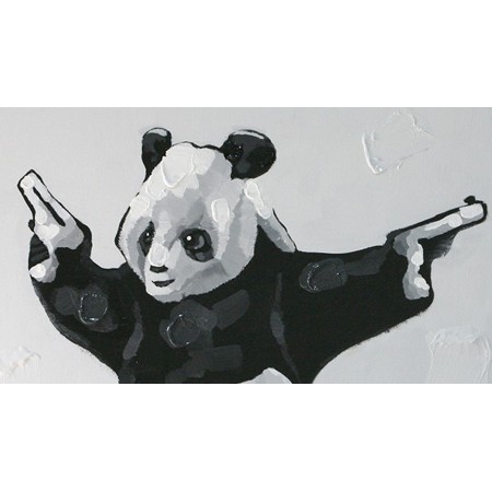 Картина маслом Панда-бандит