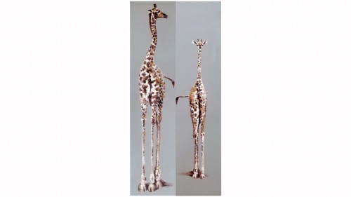 Картина маслом Два жирафа