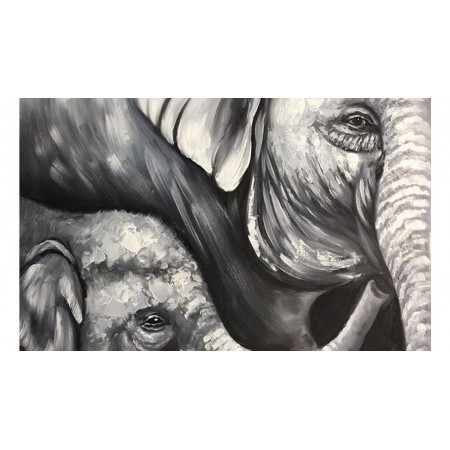 Картина маслом Милые слоны
