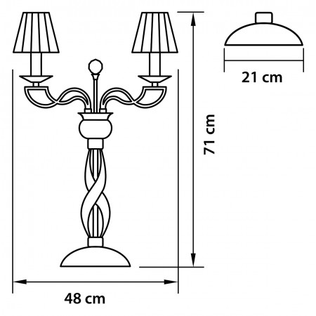 702934*** (MT200002-3) Настольная лампа ALVEARE 3х40W E14 ХРОМ (в комплекте)