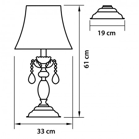 701911 (MT200007-1) Настольная лампа FIOCCO 1х40W E27 ЗОЛОТО (в комплекте)